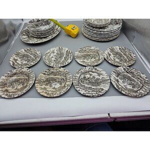 Vintage Royal Mail Fine Staffordshire Ironstone 6" Fruit Plates England Lot Of 8